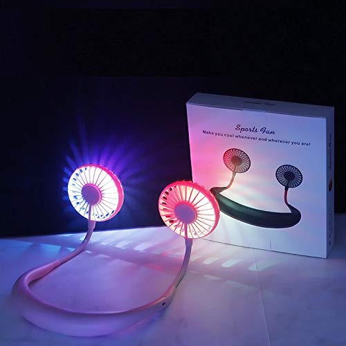 Portable Hanging Neck  Fan With Light