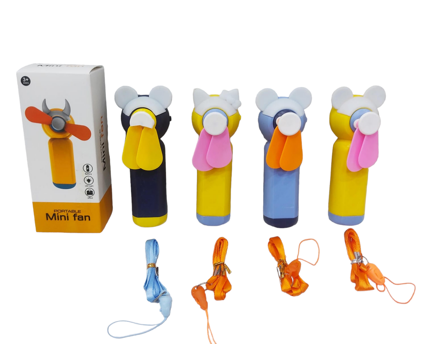 Portable Mini Battery Operated Fan With Lights