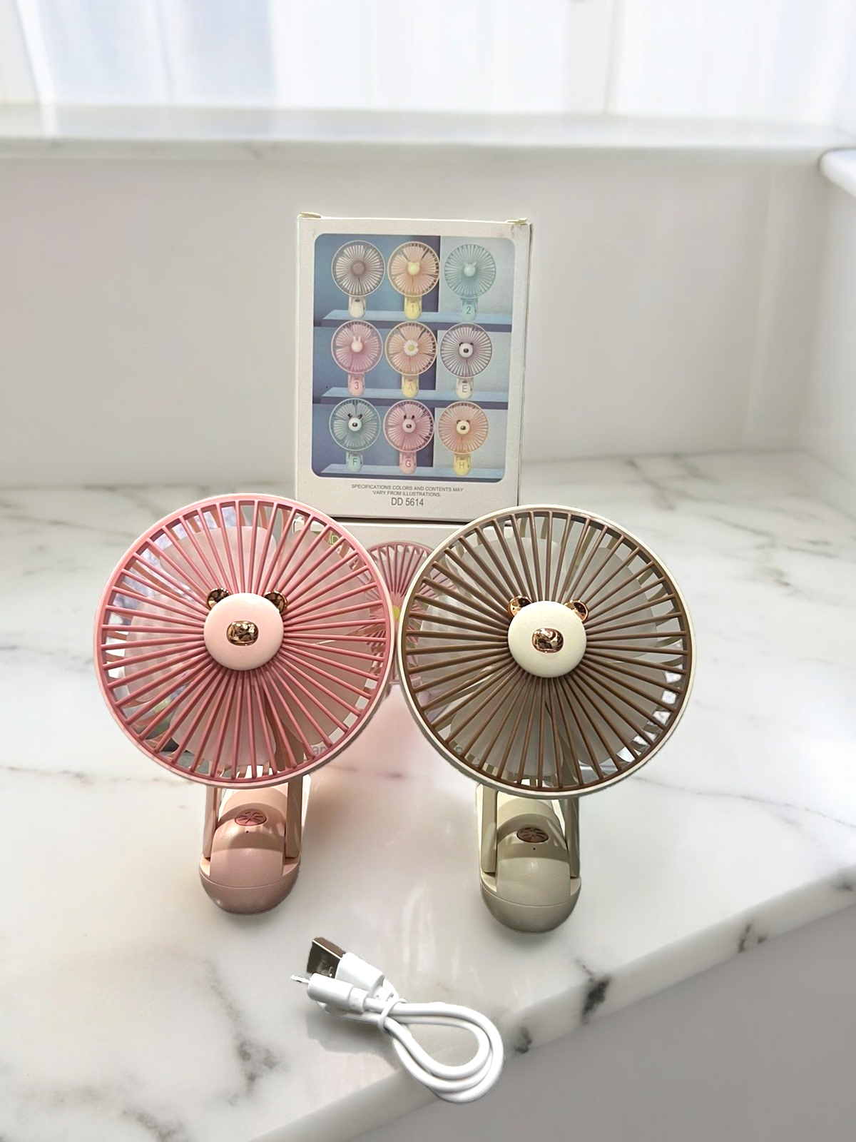 Bear Portable 2 in 1 Hand | Table Fan With Lights