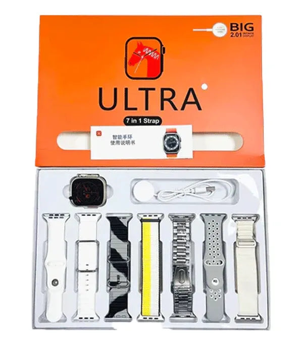 Ultra 7-in-1 Smart Watch | 49mm Alloy Case | 7 Interchangeable Straps