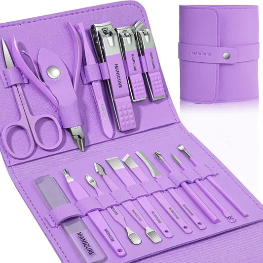 16pcs Manicure Pedicure Grooming Kit